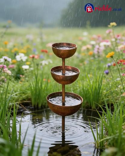 🌧️ Rain Catcher - Plant Support🐦 Metal Garden Ornament