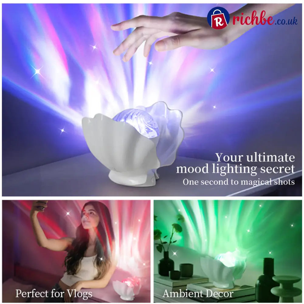 Rainbow Shell Projection Lamp