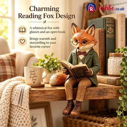 🦊 Reading Fox Ornament | Whimsical Woodland Decor For Book Lovers
