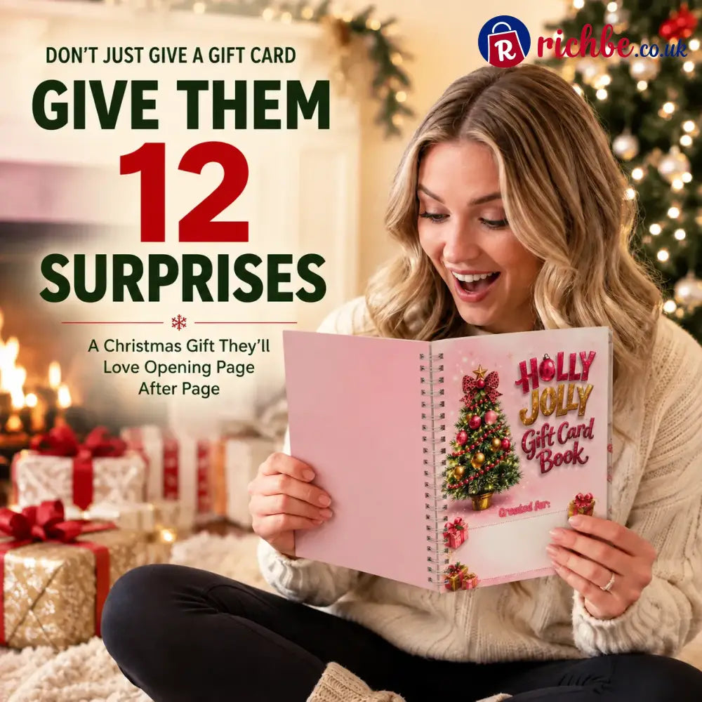 🔥🎁Ready for Christmas!🎅Christmas Gift Card Booklet -👍DIY Spiral-Bound Christmas Gift Card Holder Book - Christmas