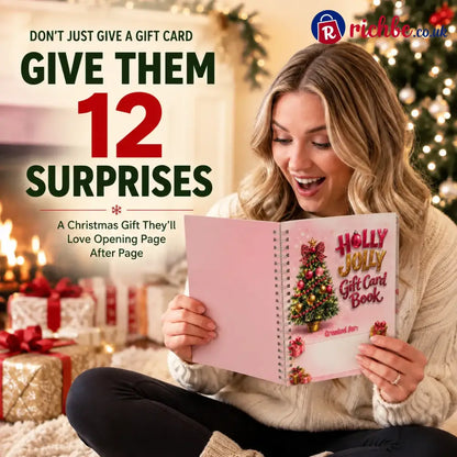 🔥🎁Ready for Christmas!🎅Christmas Gift Card Booklet -👍DIY Spiral-Bound Christmas Gift Card Holder Book - Christmas