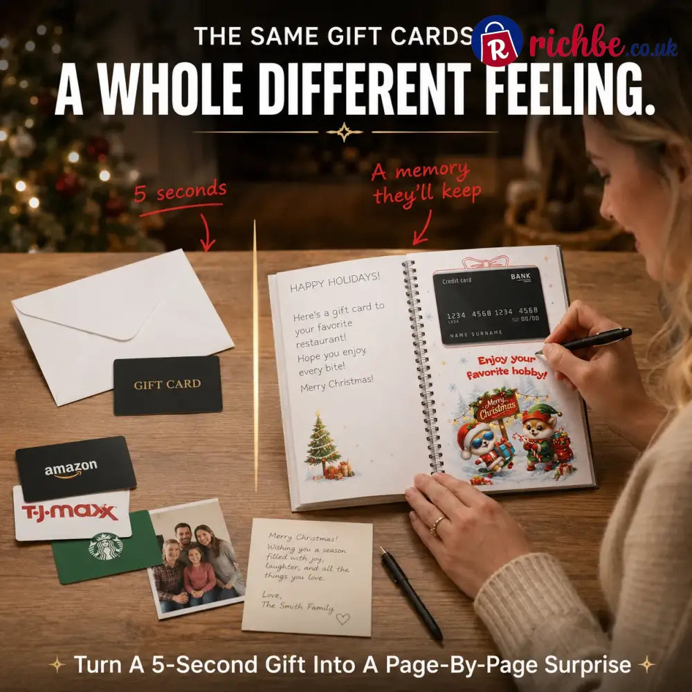 🔥🎁Ready for Christmas!🎅Christmas Gift Card Booklet -👍DIY Spiral-Bound Christmas Gift Card Holder Book - Christmas