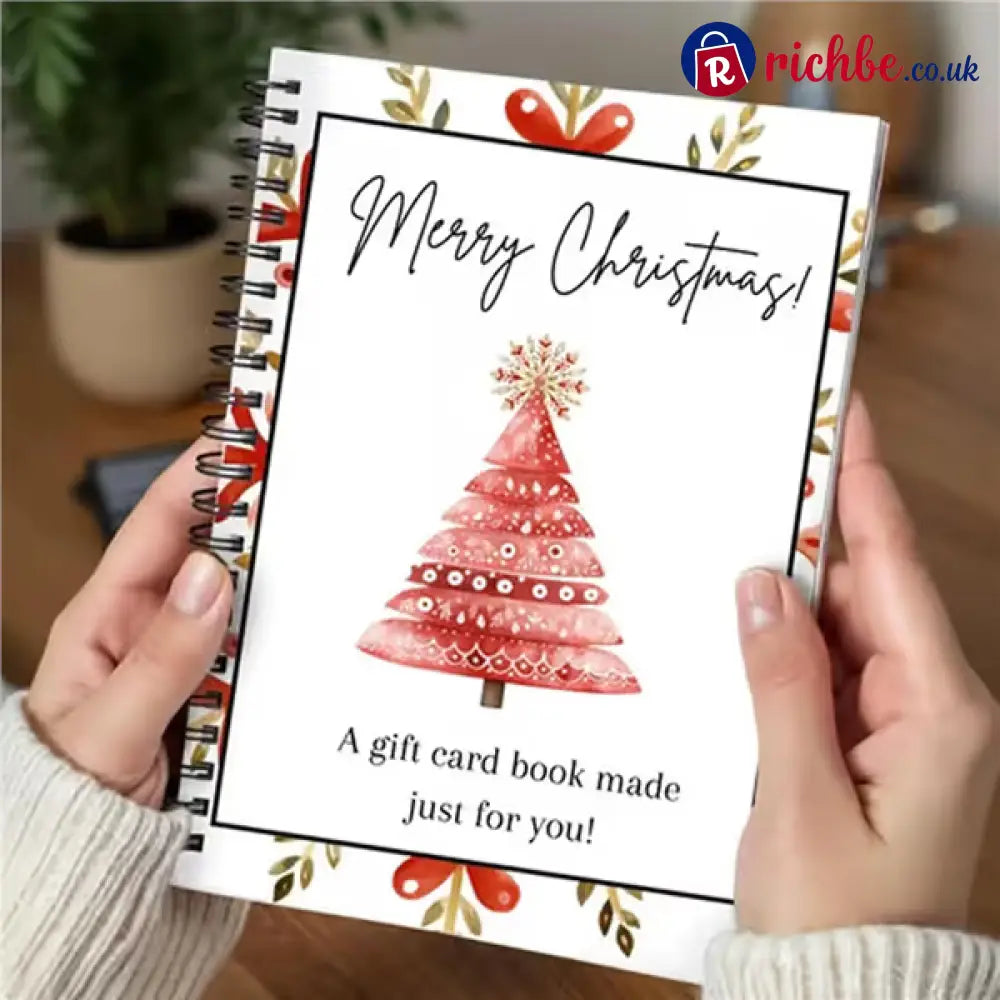 🔥🎁Ready for Christmas!🎅Christmas Gift Card Booklet -👍DIY Spiral-Bound Christmas Gift Card Holder Book - Christmas