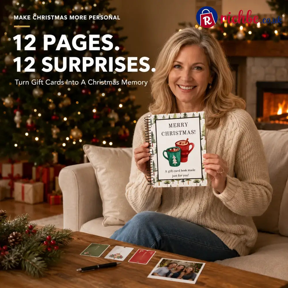 🔥🎁Ready for Christmas!🎅Christmas Gift Card Booklet -👍DIY Spiral-Bound Christmas Gift Card Holder Book - Christmas