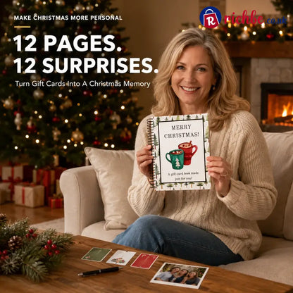 🔥🎁Ready for Christmas!🎅Christmas Gift Card Booklet -👍DIY Spiral-Bound Christmas Gift Card Holder Book - Christmas