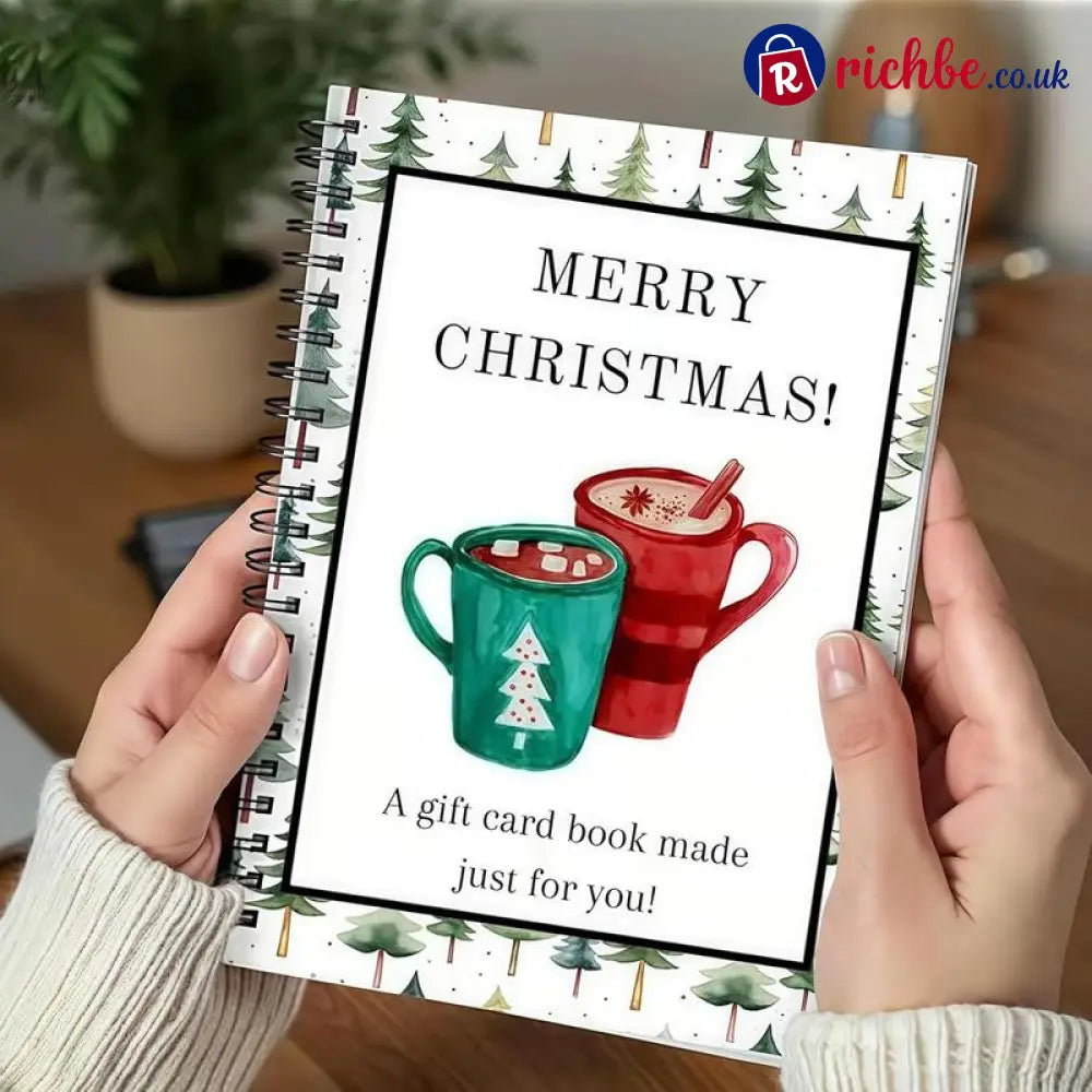 🔥🎁Ready for Christmas!🎅Christmas Gift Card Booklet -👍DIY Spiral-Bound Christmas Gift Card Holder Book - Christmas