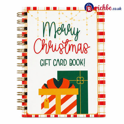 🔥🎁Ready for Christmas!🎅Christmas Gift Card Booklet -👍DIY Spiral-Bound Christmas Gift Card Holder Book - 🎁Gift Box-26