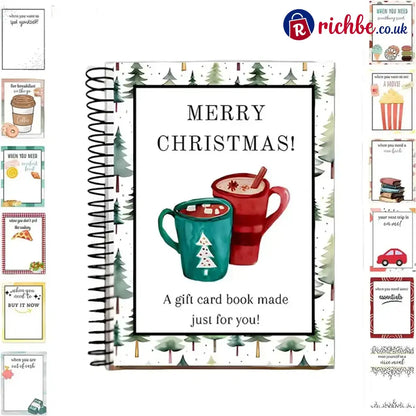 🔥🎁Ready for Christmas!🎅Christmas Gift Card Booklet -👍DIY Spiral-Bound Christmas Gift Card Holder Book - ☕ Christmas