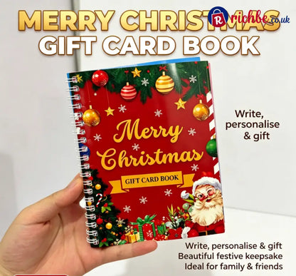 🔥🎁Ready for Christmas!🎅Christmas Gift Card Booklet -👍DIY Spiral-Bound Christmas Gift Card Holder Book - 🎅Red Santa