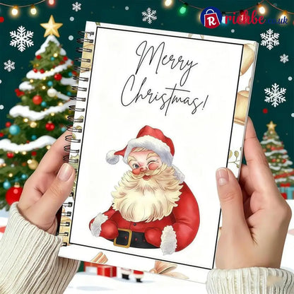 🔥🎁Ready for Christmas!🎅Christmas Gift Card Booklet -👍DIY Spiral-Bound Christmas Gift Card Holder Book - 🎅Santa Claus-12