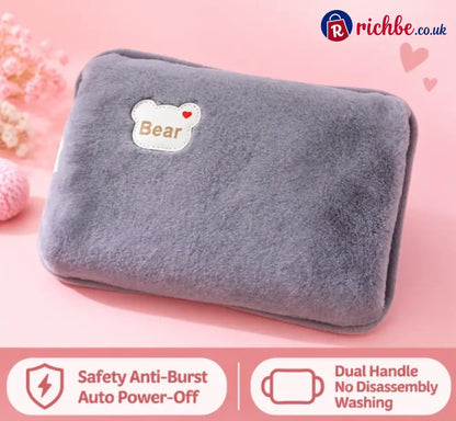 Rechargeable hot water bottles heat packs explosion-proof heat pads - Grey - Hot Sale