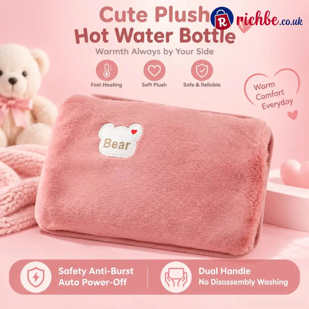 Rechargeable Hot Water Bottles Heat Packs Explosion-proof Heat Pads - Pink