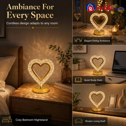 🎄✨Rechargeable Touch Control Night Light 3 Color Stepless Dimmable Bedside Atmosphere Lamp for Bedroom Creative
