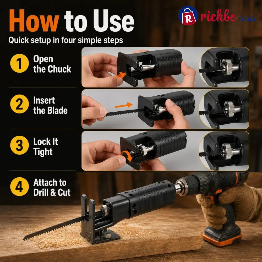 Reciprocating Saw Attachment for Drill - All Collections