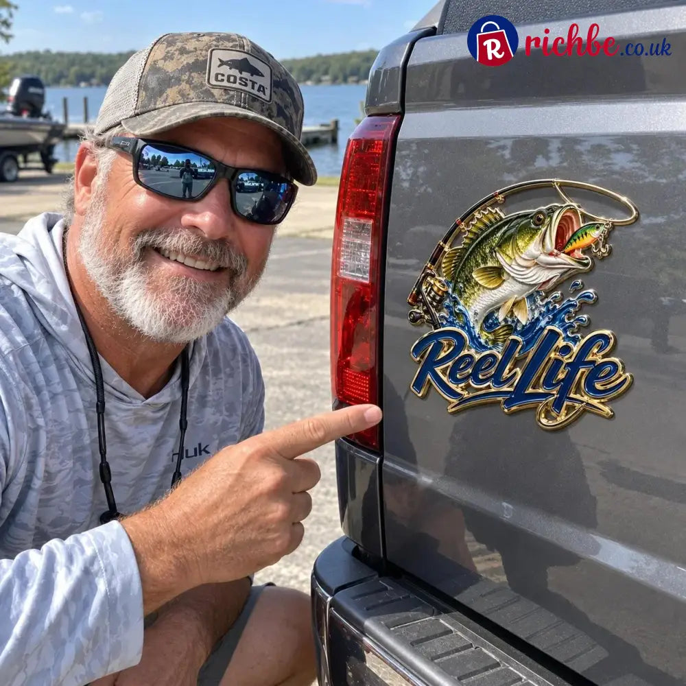 🎣Reel Life Bass Fishing Car Emblem