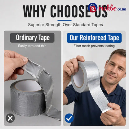🔥 Reinforced Aluminum Foil Tape – Glass Fiber Mesh with Industrial-Strength Adhesive – Ideal for AC Pipes Roof Sealing