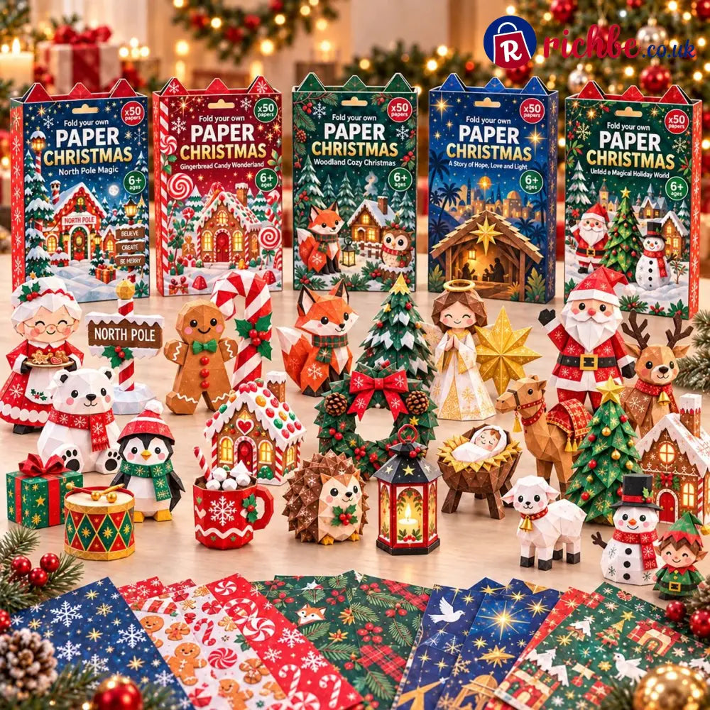🧘Relaxing & Beginner-Friendly- 3D DIY Paper Christmas(💕Step-by-Step Guide Included) - All Collections