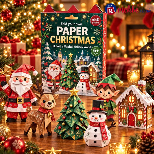 🧘Relaxing & Beginner-Friendly- 3D DIY Paper Christmas(💕Step-by-Step Guide Included) - 🎄Classic Christmas - All