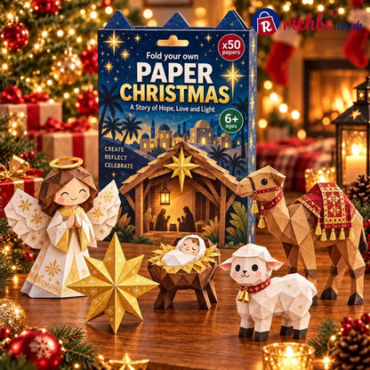 🧘Relaxing & Beginner-Friendly- 3D DIY Paper Christmas(💕Step-by-Step Guide Included) - ✝️Nativity Story - All Collections