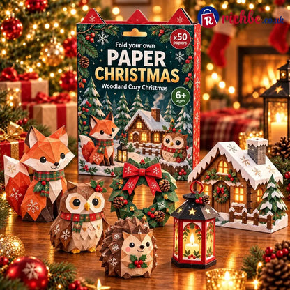 🧘Relaxing & Beginner-Friendly- 3D DIY Paper Christmas(💕Step-by-Step Guide Included) - 🦊Woodland Christmas - All