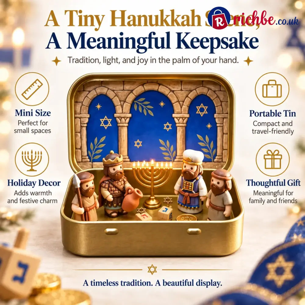 ✝️Religious Pocket-Size Mini Nativity Scene Set with Storage Box - Sacred Church Nativity Scene
