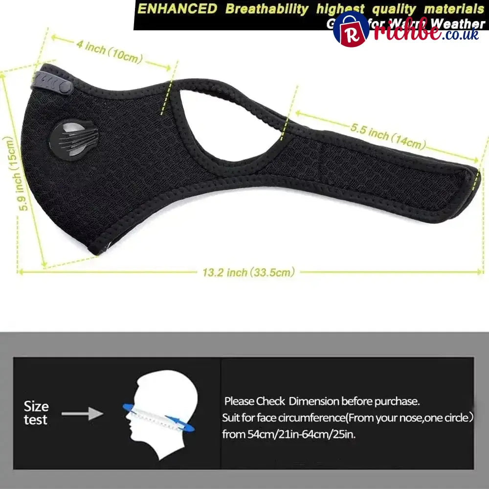 Reusable Carbon Filter Dust Mask – Built for Active Lifestyles
