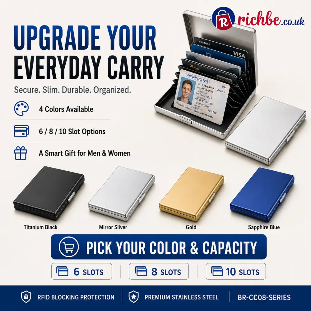 ⚡RFID Blocking Metal Card Holder