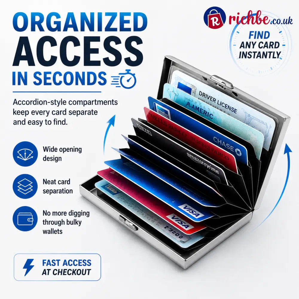 ⚡RFID Blocking Metal Card Holder