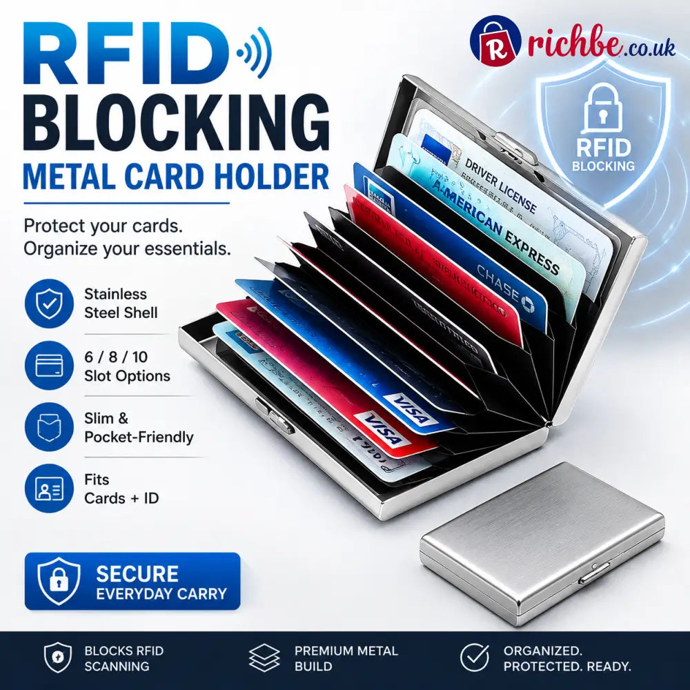 ⚡RFID Blocking Metal Card Holder