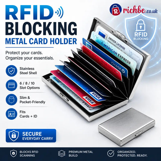 ⚡RFID Blocking Metal Card Holder