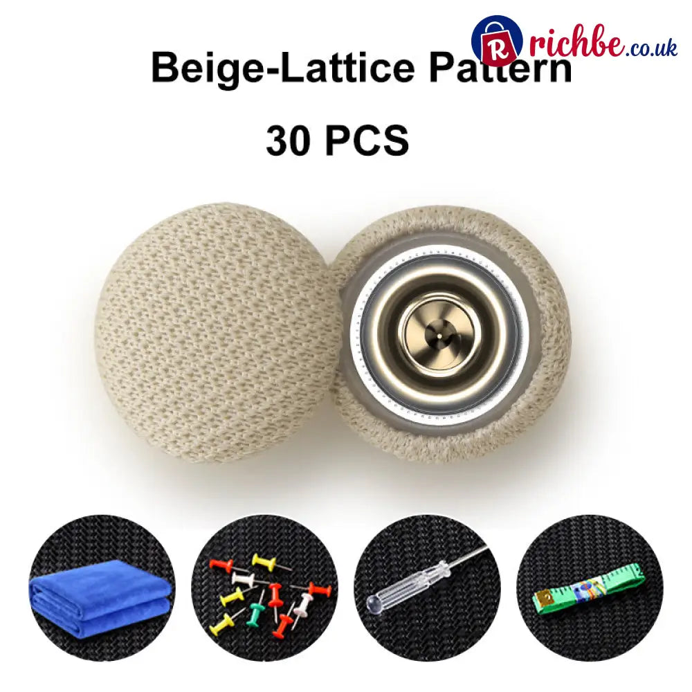 🚗 🛠️ Roof Headliner Repair Kit – Universal fit & easy application ✨ - Beige-Lattice Pattern / 30 PCS - Hot Sale