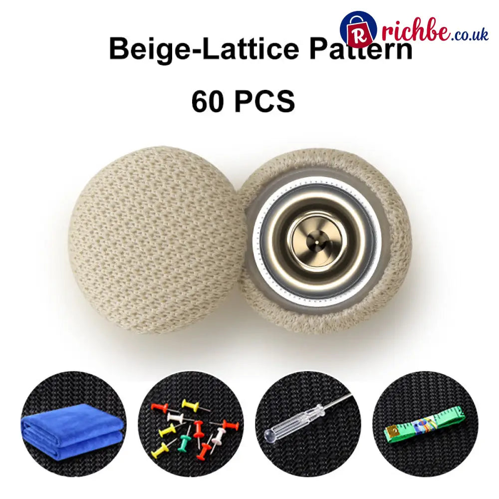 🚗 🛠️ Roof Headliner Repair Kit – Universal fit & easy application ✨ - Beige-Lattice Pattern / 60 PCS - Hot Sale