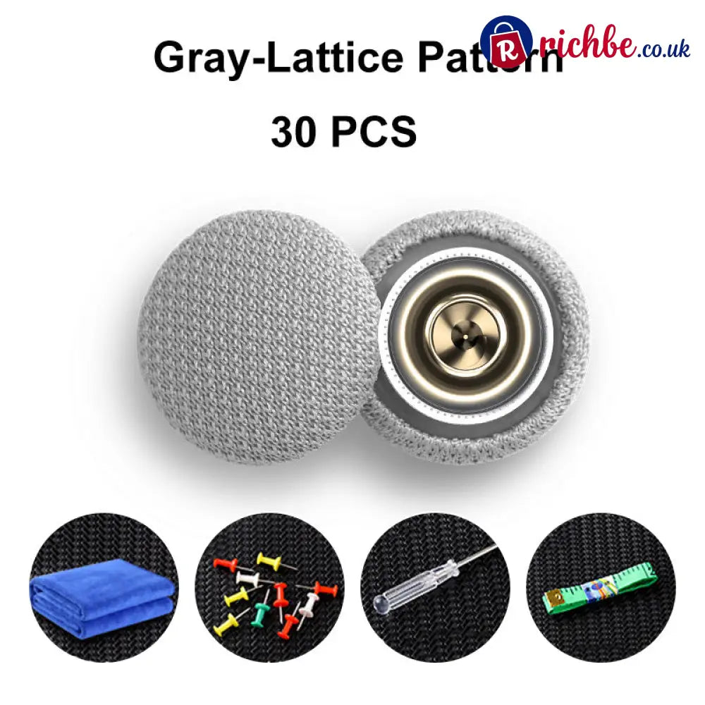 🚗 🛠️ Roof Headliner Repair Kit – Universal fit & easy application ✨ - Gray-Lattice Pattern / 30 PCS - Hot Sale