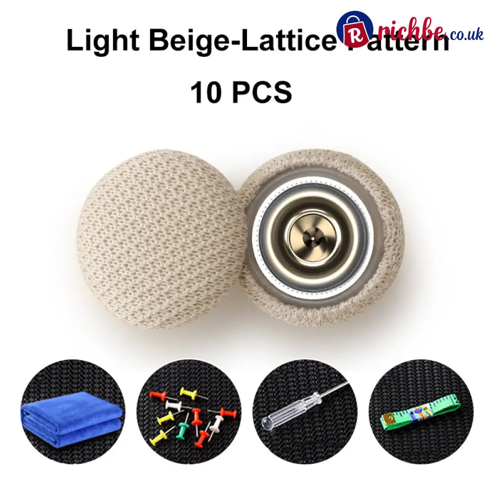 🚗 🛠️ Roof Headliner Repair Kit – Universal fit & easy application ✨ - Light Beige-Lattice Pattern / 10 PCS - Hot Sale