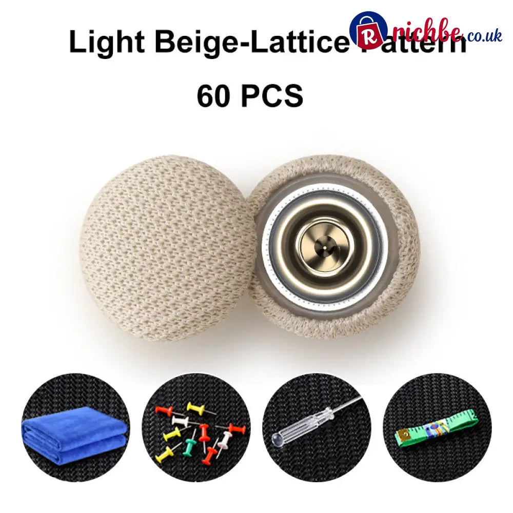 🚗 🛠️ Roof Headliner Repair Kit – Universal fit & easy application ✨ - Light Beige-Lattice Pattern / 60 PCS - Hot Sale