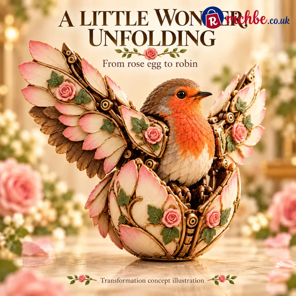 🌹🐦 Rosewing Robin – 2-in-1 Rose Egg to Mechanical Bird Transforming Figure - 1