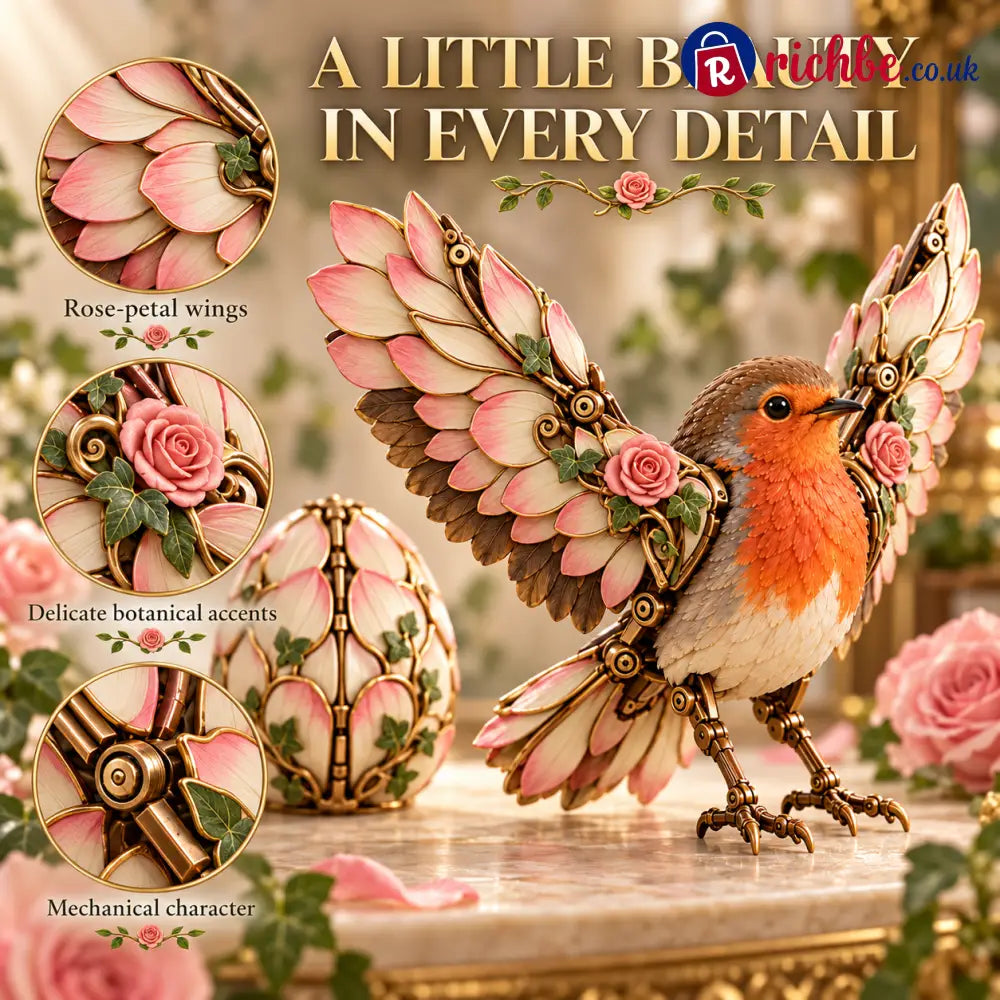 🌹🐦 Rosewing Robin – 2-in-1 Rose Egg to Mechanical Bird Transforming Figure - 1
