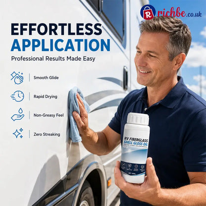 ✨ RV Fiberglass Gloss Oil Shine Restorer – UV‑Protective Easy‑Apply Long‑Lasting ✨ - 100ml + Mask Brush / Buy 1 - Car