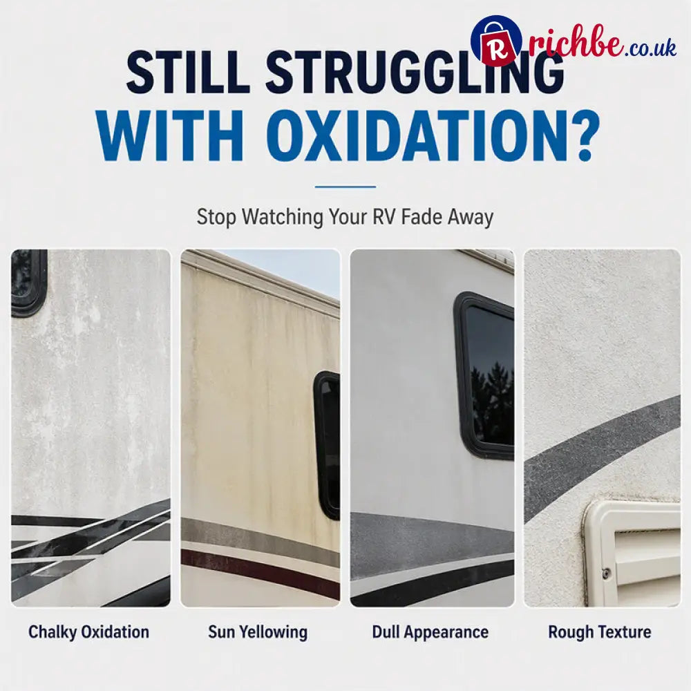 ✨ RV Fiberglass Gloss Oil Shine Restorer – UV‑Protective Easy‑Apply Long‑Lasting ✨ - Car Accessories