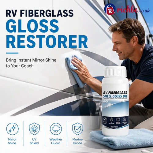 ✨ RV Fiberglass Gloss Oil Shine Restorer – UV‑Protective Easy‑Apply Long‑Lasting ✨ - Car Accessories