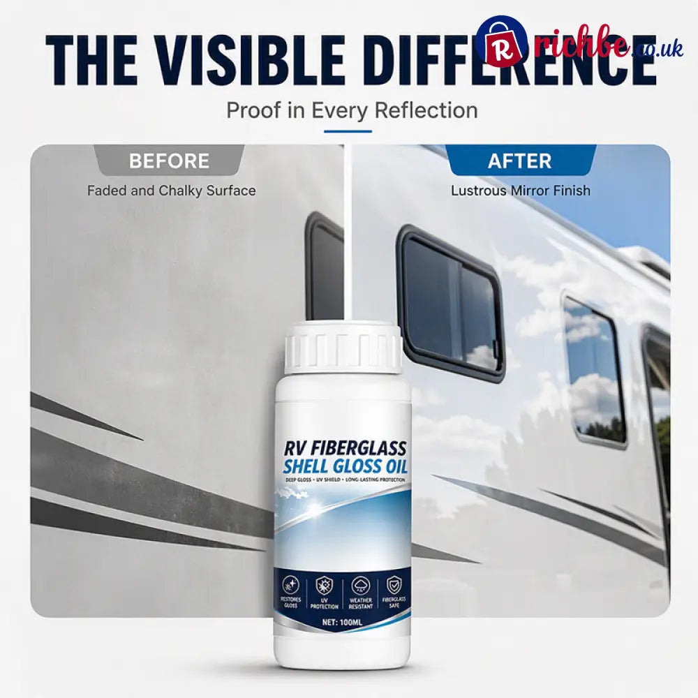 ✨ RV Fiberglass Gloss Oil Shine Restorer – UV‑Protective Easy‑Apply Long‑Lasting ✨ - Car Accessories