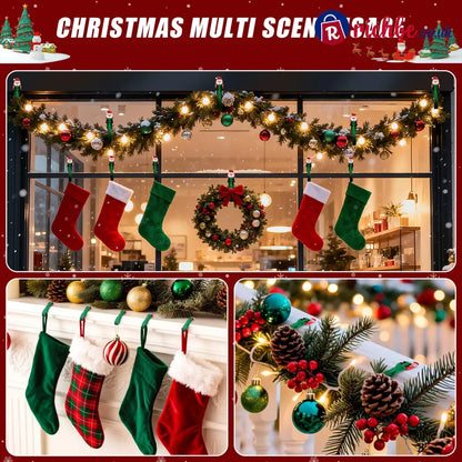 🎄🎅 Santa Claus Adhesive Hooks (12-Pack), no drills no nails just peel stick and hang - Houseware & Kitchen