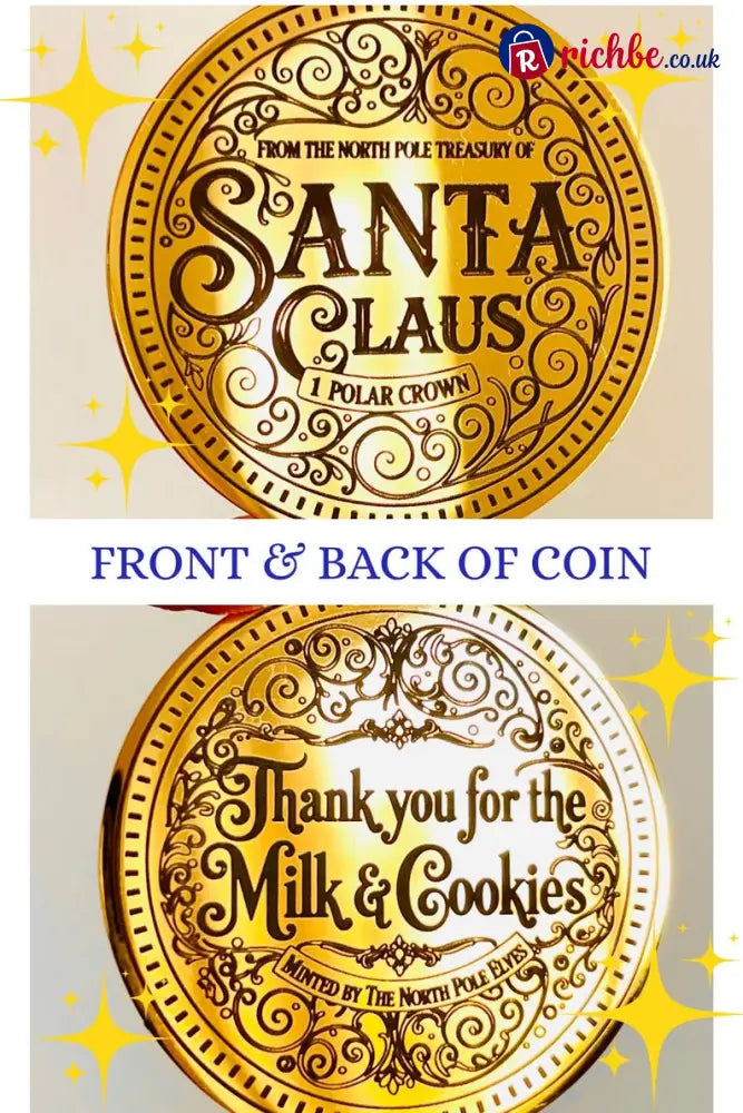 🎄🎅Santa Gold Coin ‘THANK YOU For The Milk & Cookies’!