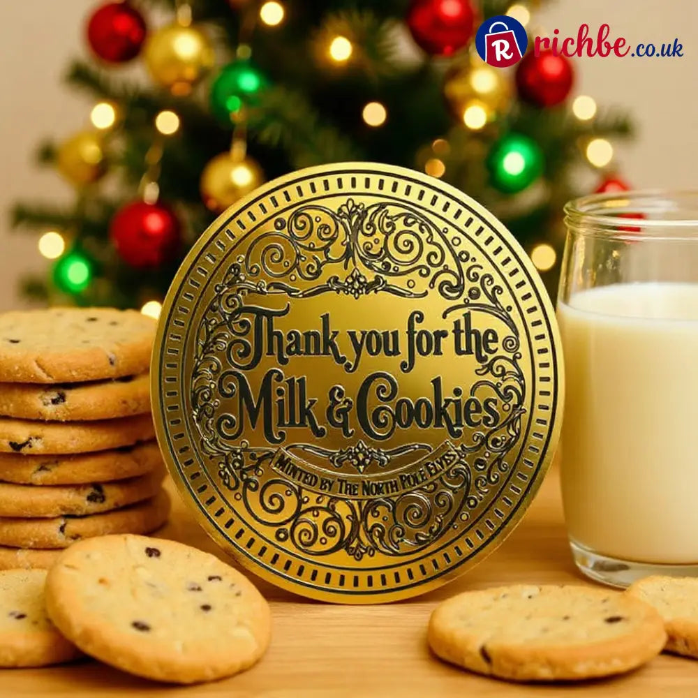 🎄🎅Santa Gold Coin ‘THANK YOU For The Milk & Cookies’!