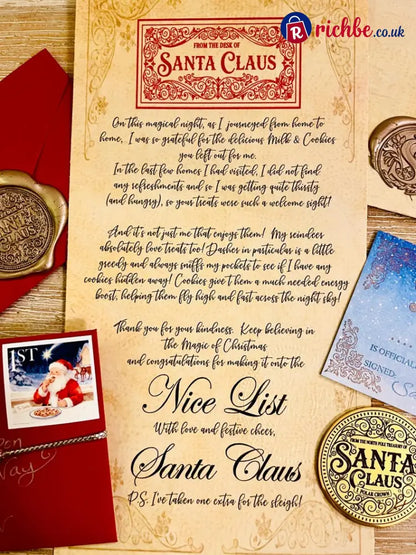 🎄🎅Santa Gold Coin ‘THANK YOU For The Milk & Cookies’!