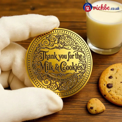 🎄🎅Santa Gold Coin ‘THANK YOU For The Milk & Cookies’!