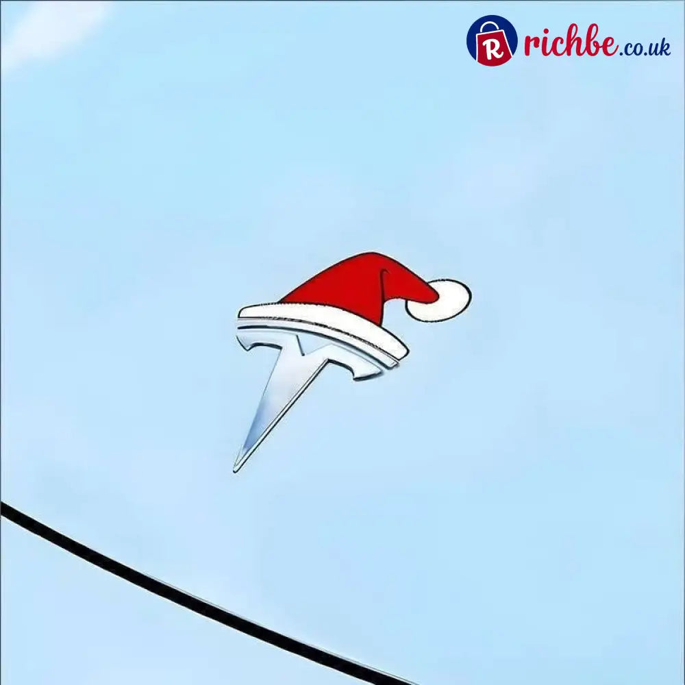 Santa Hat Overlay for Tesla Emblem Reusable!