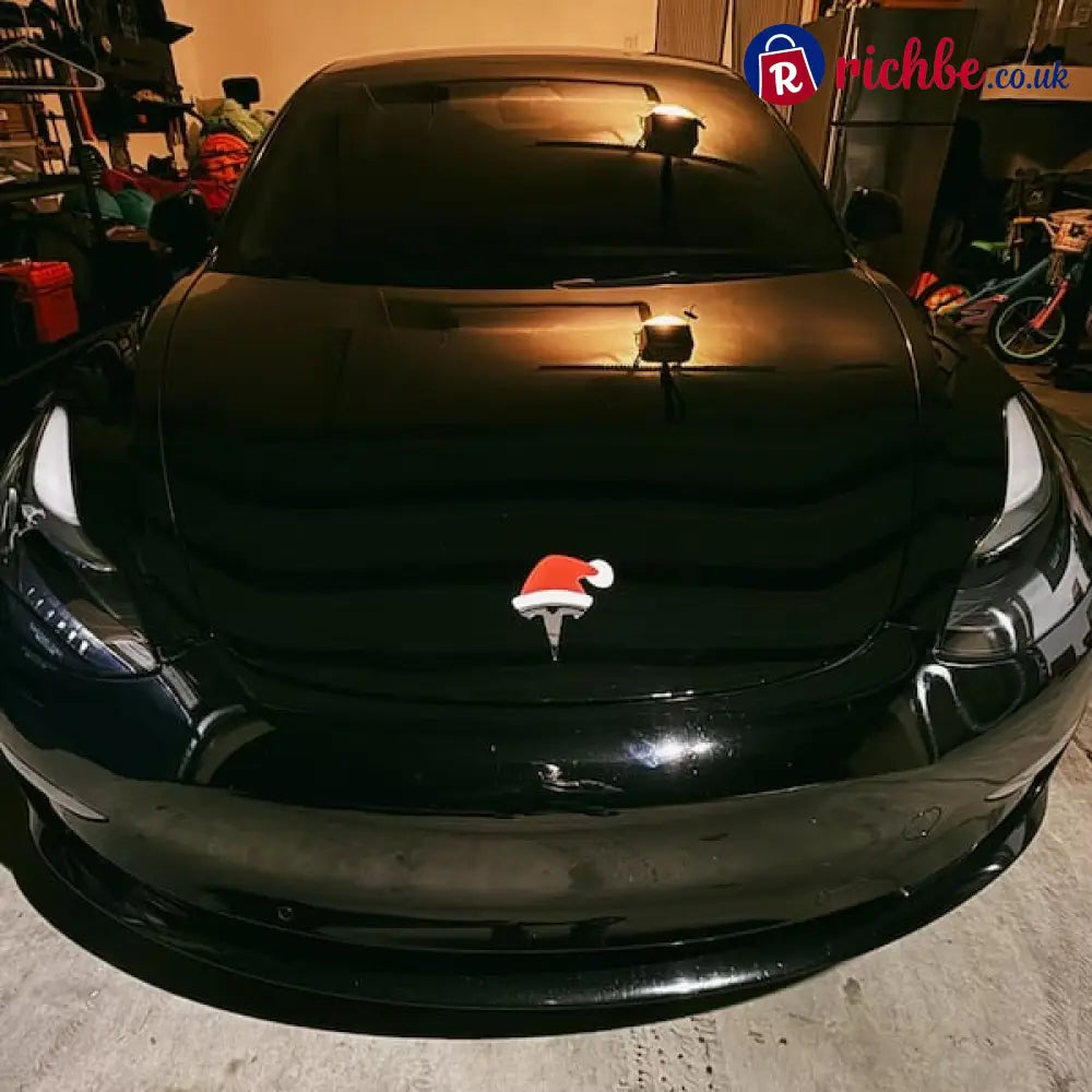 Santa Hat Overlay for Tesla Emblem Reusable!