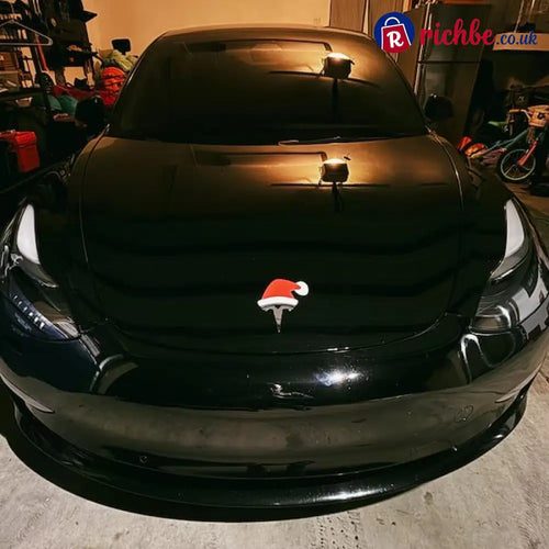 Santa Hat Overlay for Tesla Emblem Reusable!