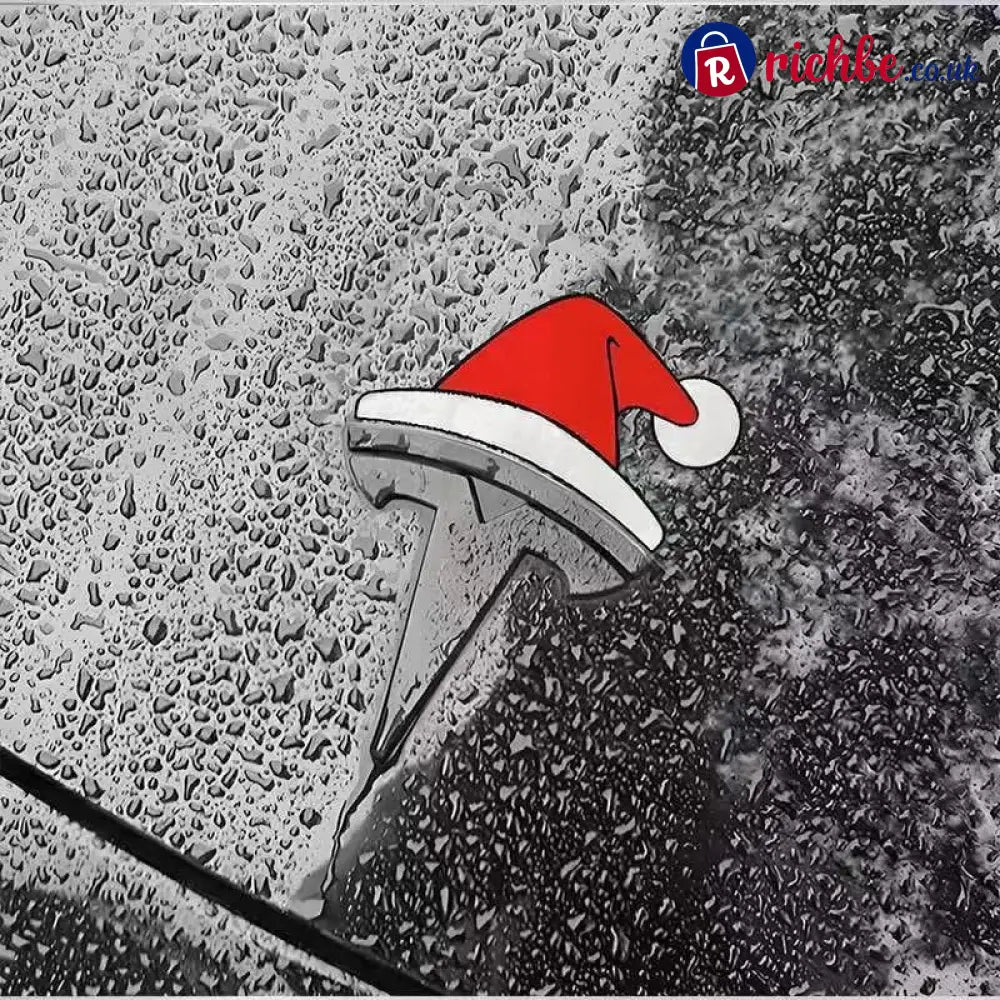 Santa Hat Overlay for Tesla Emblem Reusable!